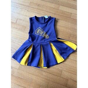 VINTAGE Little king Notre Dame Irish Cheerleader Dress - 5 Girls Toddler Navy
